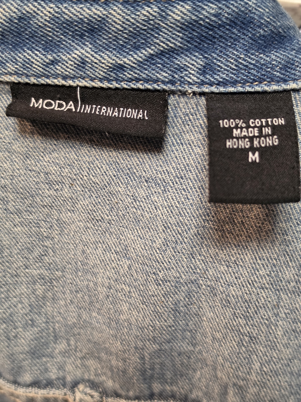Moda International Light Blue Jeans Unique Y2k Sz M